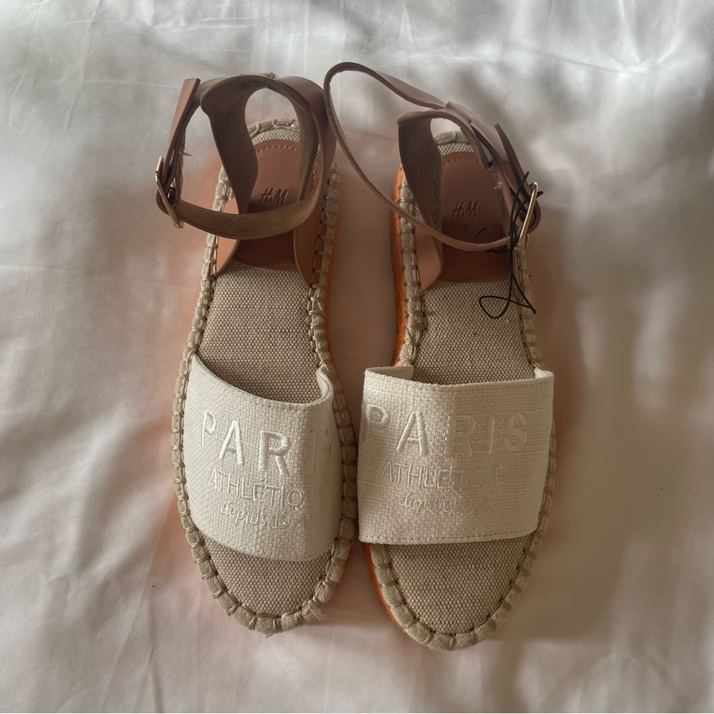 New H&M Embroidery-detailed Espadrilles
